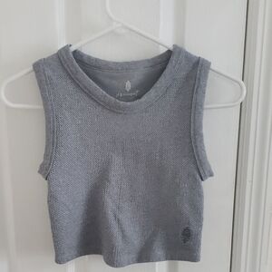 Free People Gray Sleeveless Tank Top